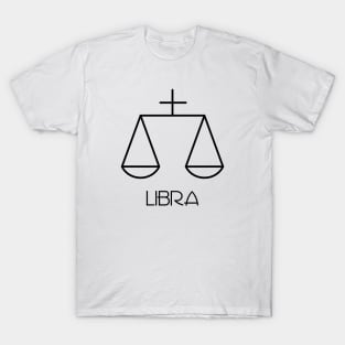 Libra Doodle Line Art T-Shirt